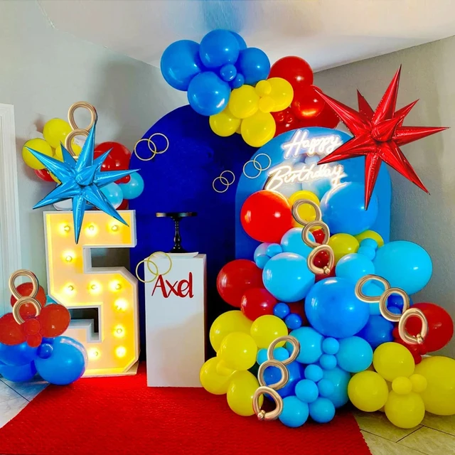 Decoración Cumpleaños Soni 6 Años - Incluye Globos, Banner, Fondo, Toppers Y Más Para Fiesta Infantil