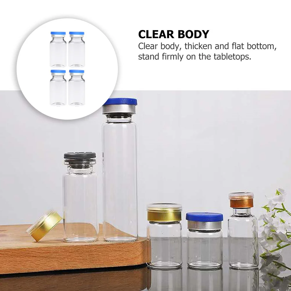 20 Pcs Water Bottle Sample Glass Bottles Experiment Liquid Travel Containers  Transparent Vial Sterile Vials Cap - AliExpress