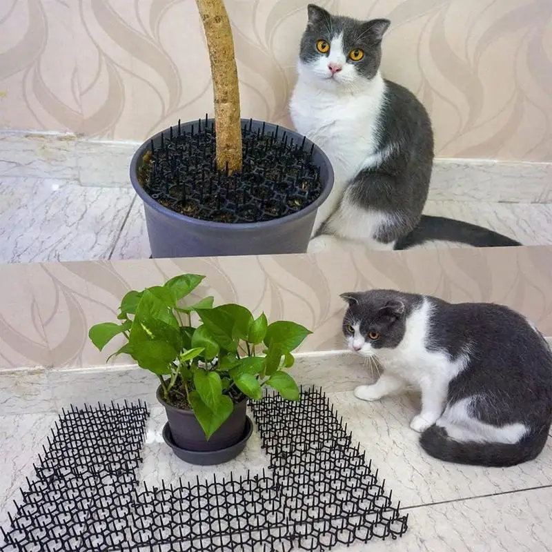 Garden Prickle Strip Dig Stop Cat Repellent Deterrent Mat Spike Portable Anti-Cat Dog Outdoor Garden Supplies