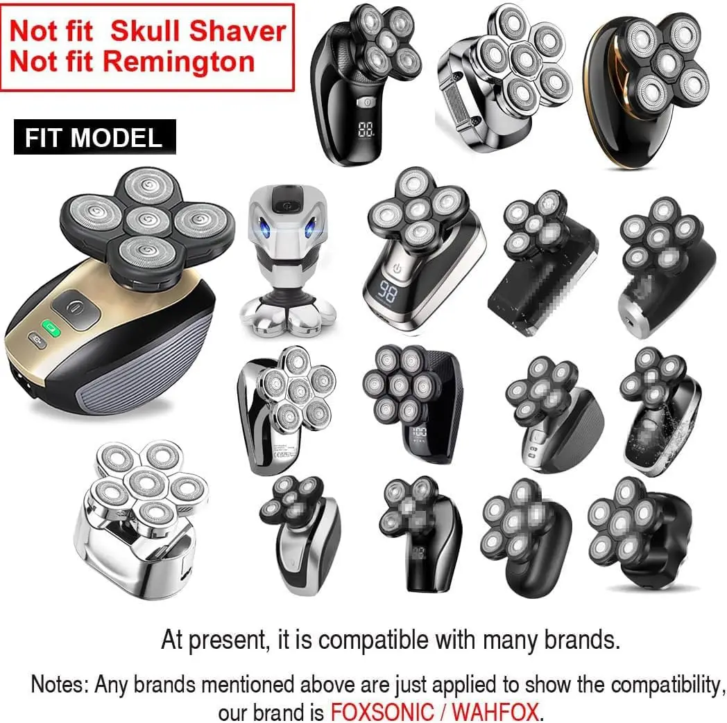 Razor Replacement Blades 7 Blade 7D Heads Floating Washable for Most Electric Shavers Trimmers Kit