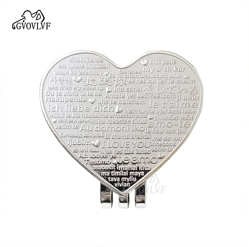 Golf Ball Marker Love Rose With Magnetic Cap Clips Girl Golfers Alloy Marker Golf Accessories Removable
