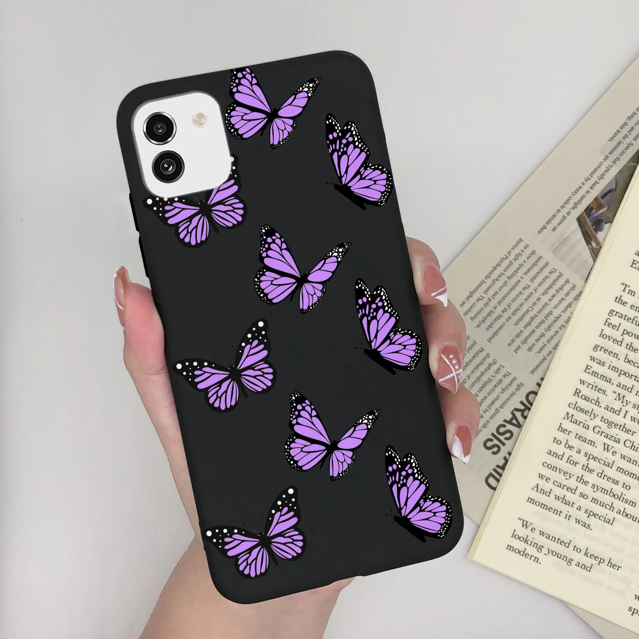 Cute Painted Soft Silicone Bumper Cover for Samsung Galaxy A03 Series