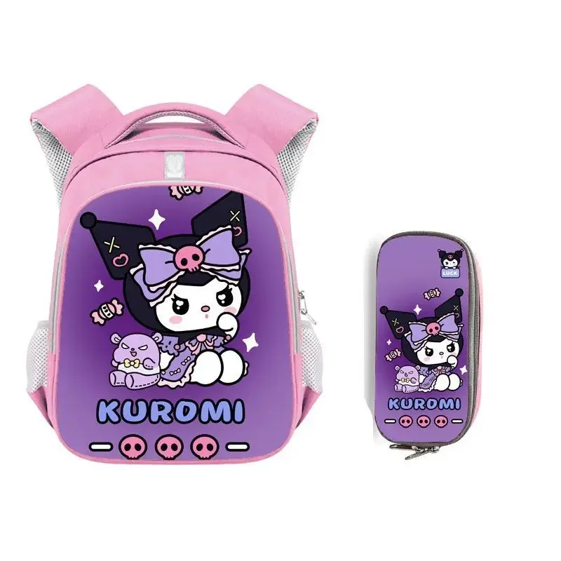 

Sanrioed Kuromi Anime Cute Large Capacity Children Backpack Schoolbags Student Cartoon Organizer Shoulder Bag Gift for Friend