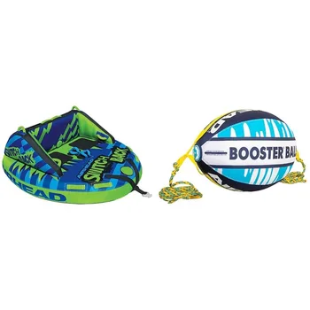 Switchback Towable 1-4 Rider Tube for Boating and Water Sports, Double-Stitched Full Nylon Cover and Patented Speed Safety Valve 4