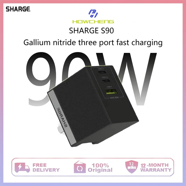Sharge/Shargeek USB C Charger 90W Wall Charger Multiport Quick Charging  Station PD3.1 GaN Laptop Charger for iPhone and More - AliExpress