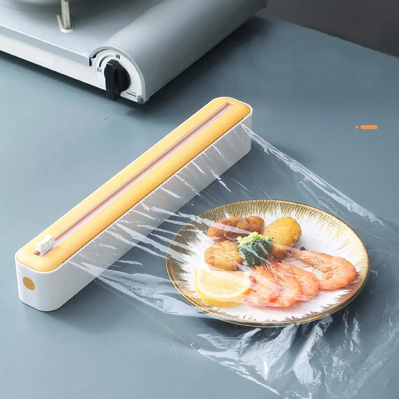 Cling Film Cutter Multi Functional Plastic Tear Free for Home Refrigerator Wall Hanging Kitchen Food Grade