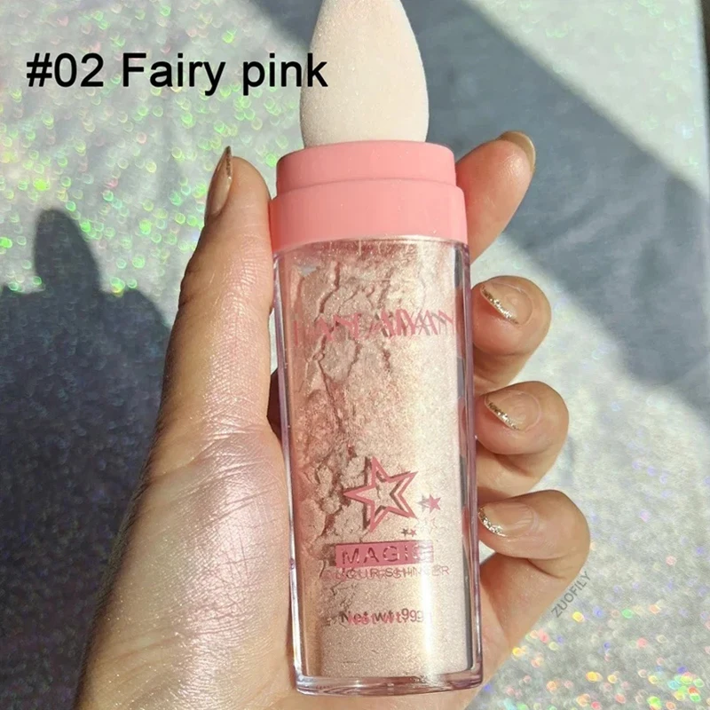 Face highlighter 1pc Creative shimmer Highlighter Diamond Highlighter Powder Gold Glitter Easy To Use Face Contour Shimmer Woman Makeup Cosmetics