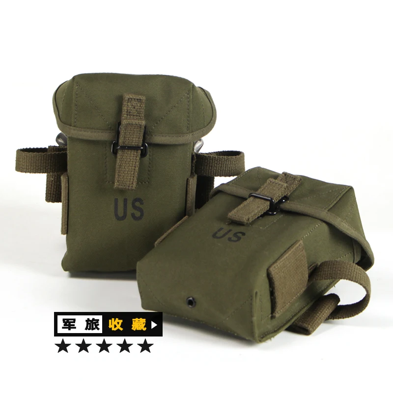 M1956 장비 M14 탄창 가방 OD 캔버스 걸이형 가방