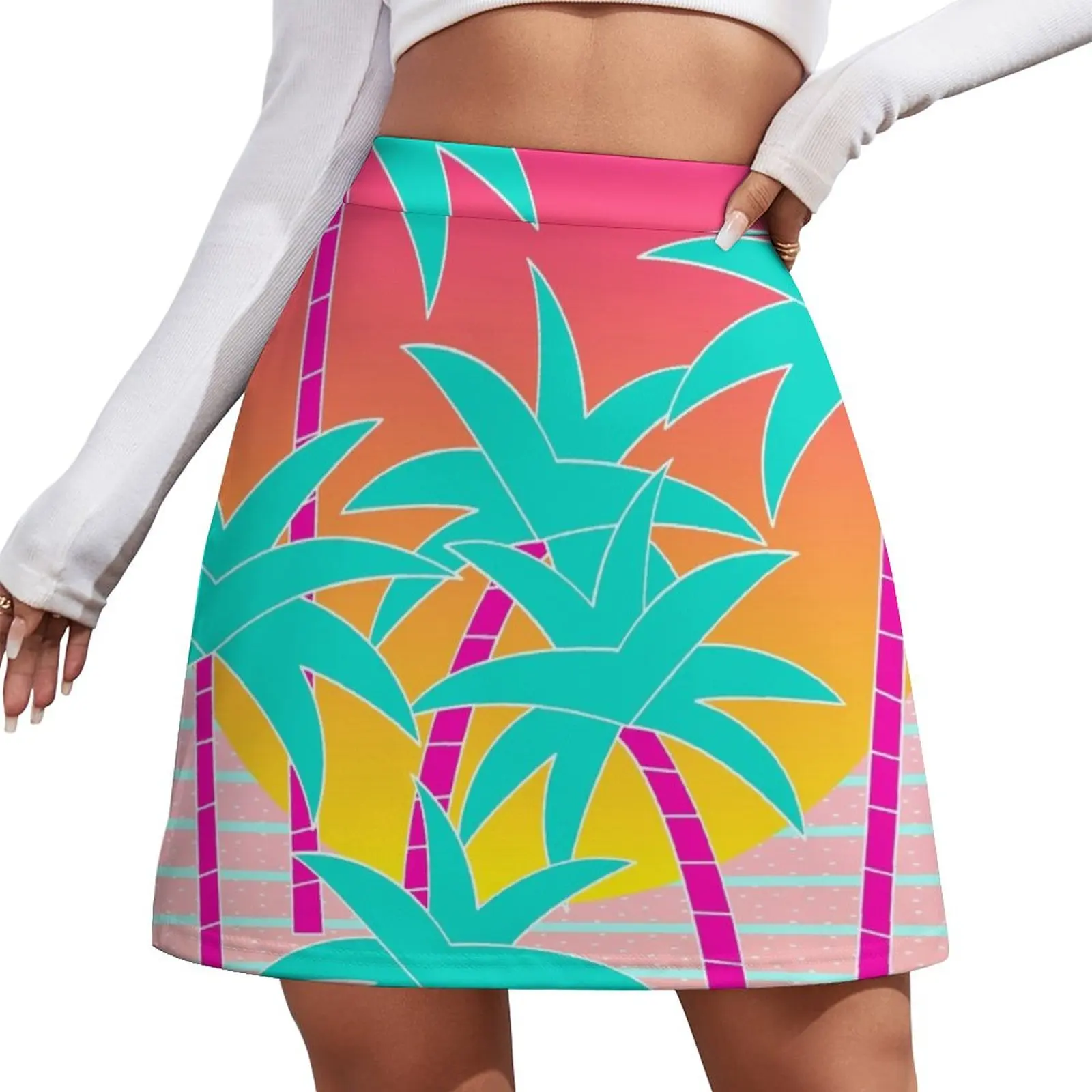 Hello Miami Sunset Mini Skirt womens clothing skirts summer 2023 woman Women's summer dress