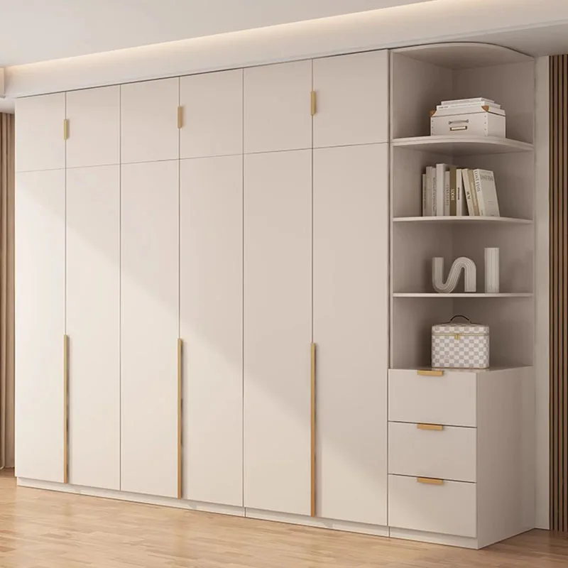 

Luxurious Modern Wardrobe Nordic Wooden Multifunction Storage Wardrobe Organizer Clothes Kleiderschrank Bedroom Furniture
