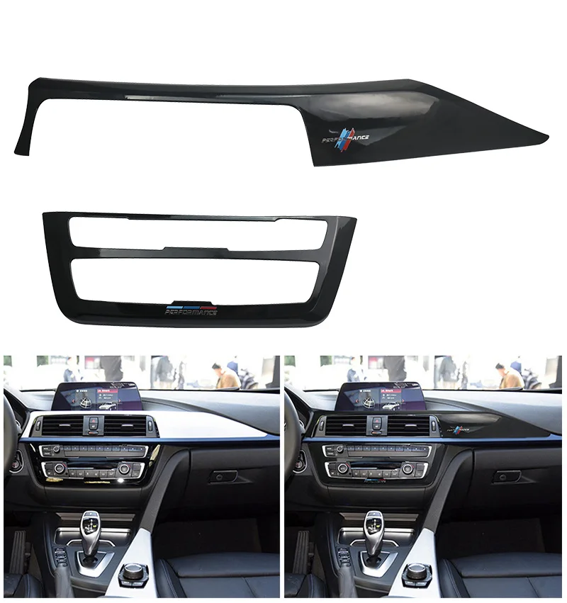 Autocollants intérieurs de voiture en fibre de carbone, panneau de commande  central, autocollant de tableau Prada, garniture de style de voiture pour  BMW Série 3 F30 F31 2013-2019 - AliExpress
