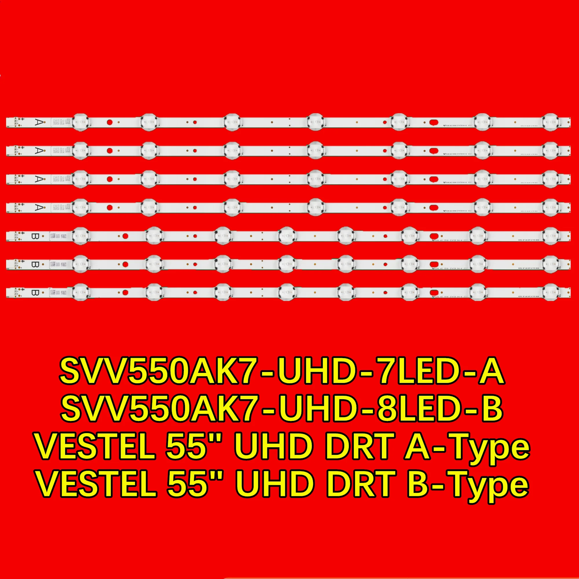 Tira de luces LED de retroiluminación, accesorio para 55UA8300 55PUS6031 55AO6USB 55AO4USB 55U6663DB 55U6763DG 55U5766DG 55FUB7060 VESTEL 55 