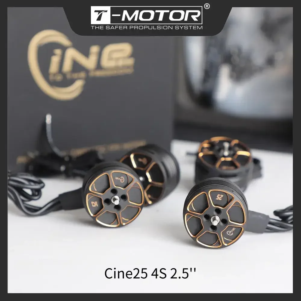 T-MOTOR T-HOBBY Cine25 moteur sans balais 4S, lot de 4 pièces avec câbles et connecteurs