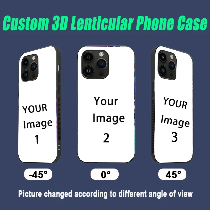 3D Lenticular Custom DIY Personalized Moving Phone Case Creative  SAMSUNG lPhone 11 12 13 14 15 Etc Protection Cover