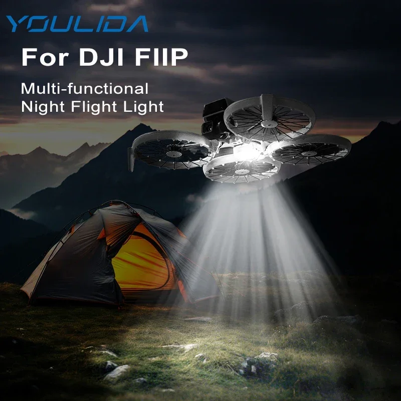 Feu de navigation nocturne DJI FLIP lumineux sur drone, idéal pour vol de nuit. Achetez le feu de navigation nocturne DJI FLIP - Lumière LED longue portée pour drone.