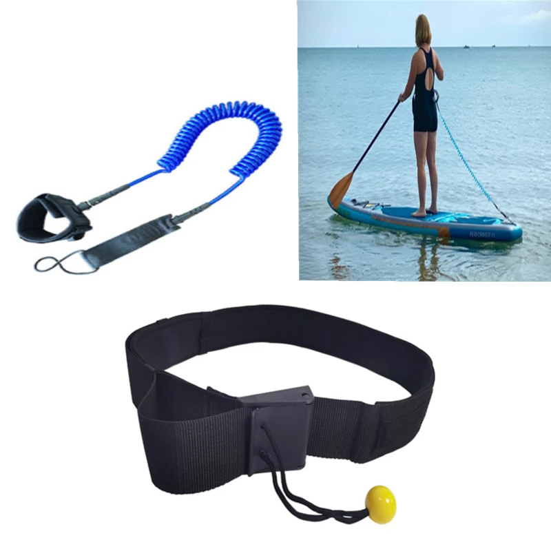 Surfboard Belt QR Belt Quick Release Stand Up Paddleboard Compatible SUP Foot Rope Safety Belt Kayak Safety Rope 2pcs black nylon deck hinge mount with quick release pin bimini top fitting boat cover canopy kayak canoe dinghy hardware