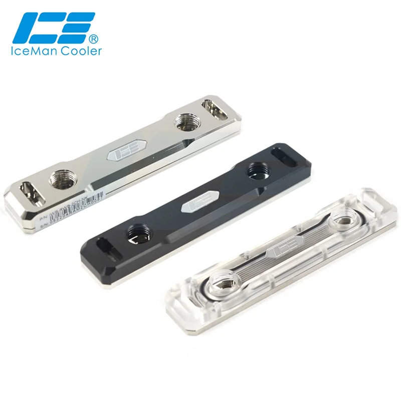 Icemancooler-dual Canais Memory Water Block no Armor Computer Water Coolingpom Black Acrílico Full Copper Edition