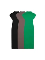 Women Fashion Fitted Knit Midi Dress Vintage O Neck Short Sleeve Female Dresses Vestidos Mujer