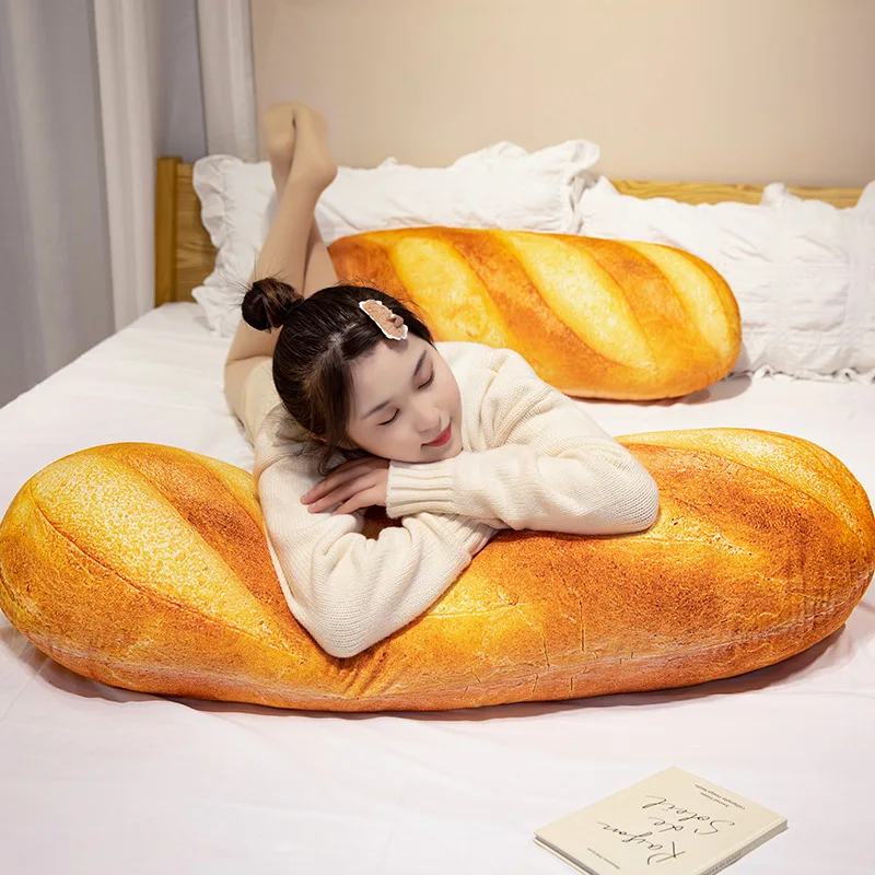 20~100cm Butter Long French Baguette Bread Plush Pillow Stuffed Food Plushie Peluche Back Support Seat Cushion Decor Gift 4