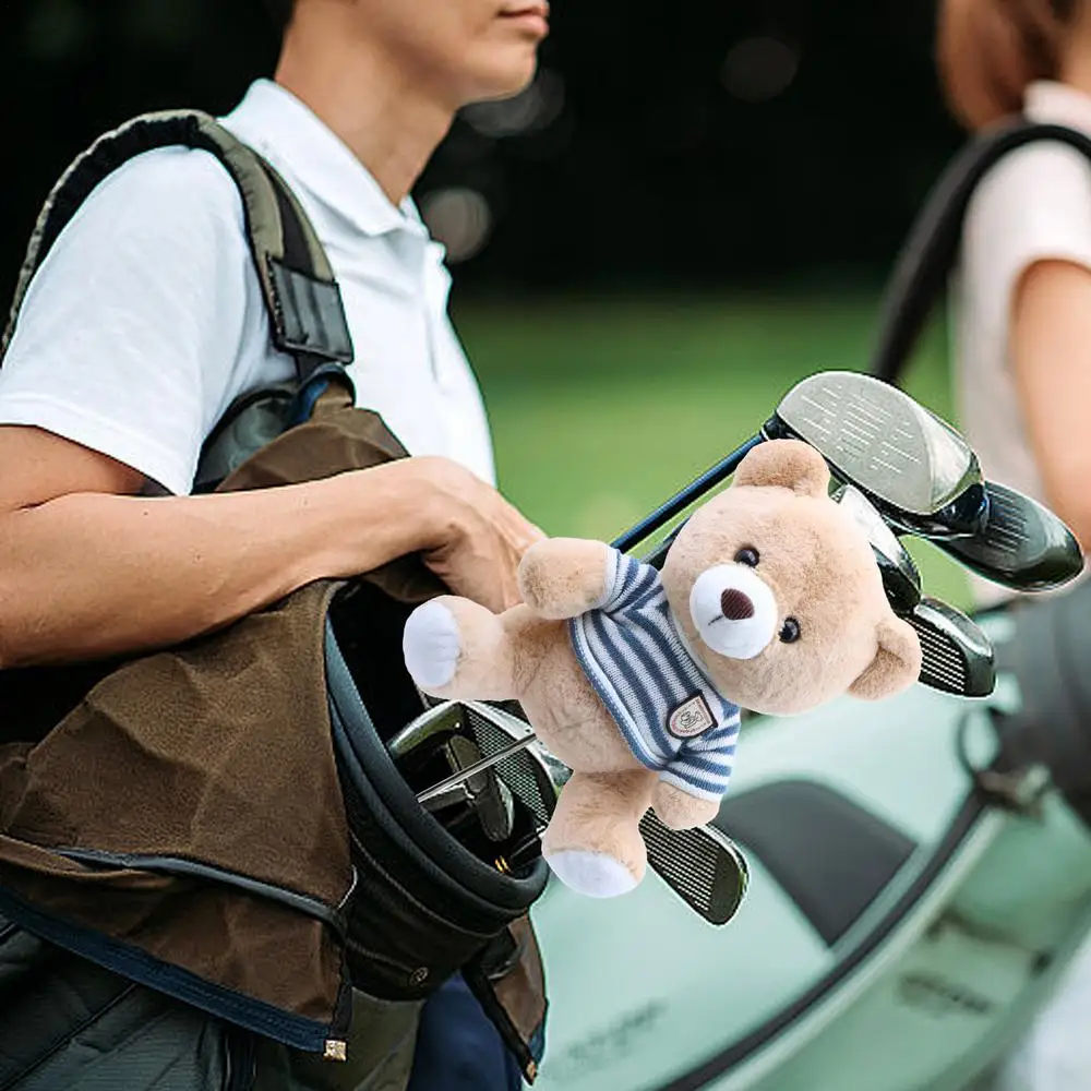 Animal Golf Head Cover Novelty Golf Head Covers Cartoon Animal Funny Golf Rod Club Head Covers Plush Bear For Golf Enthusiasts