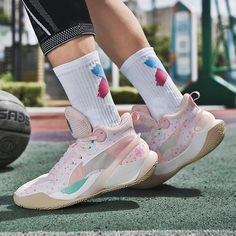 QQ-8010 Men's Basketball Sneakers, Non-Slip Training Sports Shoes, Wearable High-Top Basketball Shoes, Fashion, High Quality 4