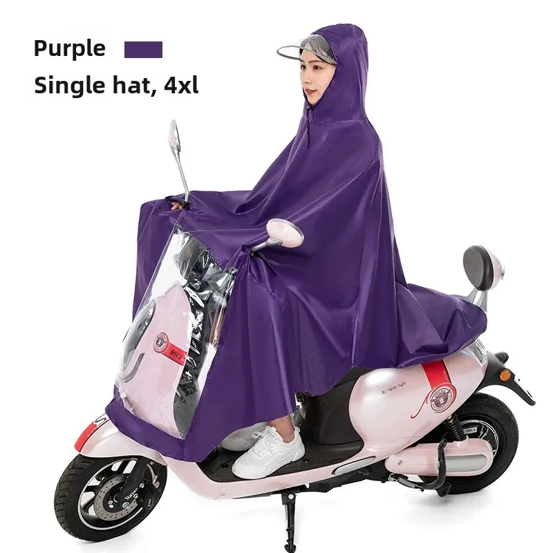 Motorcycle raincoat Customizable Adult Dual Cap Canopy for Motorcycle Riding Electric Vehicle
