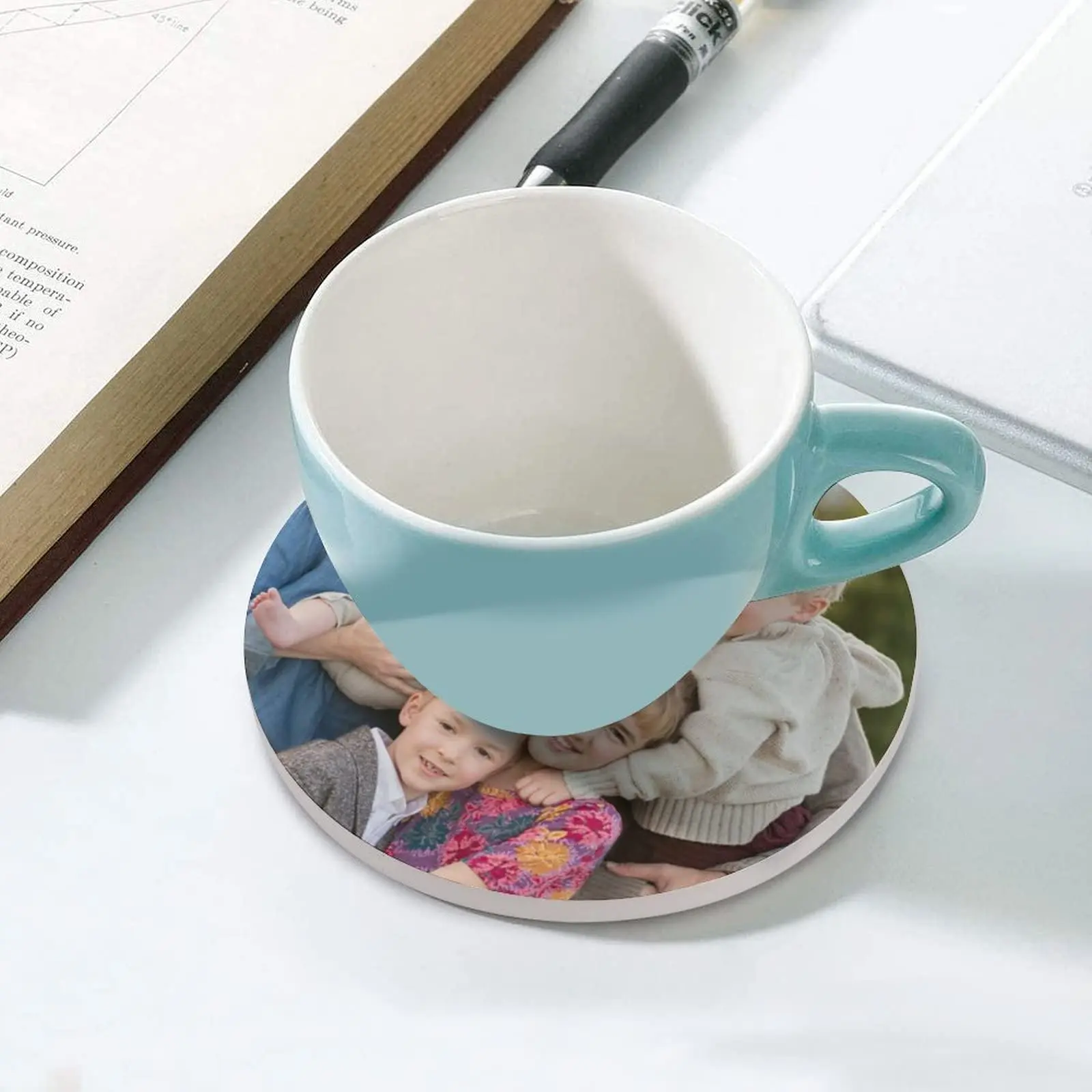 Personalized Coasters Custom Ceramics Coasters for Drink Add Your Image Text Logo Absorbent Bar Coasters for Cup Home Office 6 S33a7954b103b4b639074f765194a54b7X