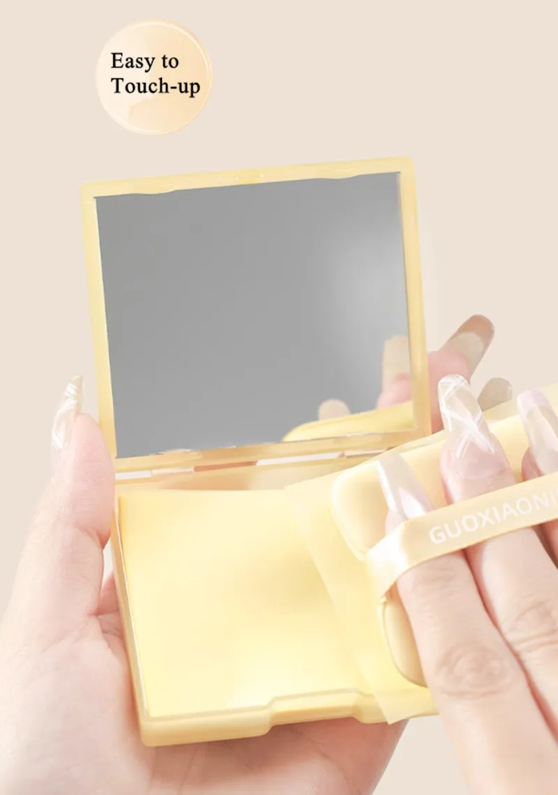Description Picture 4 of itemGUOXIAONIU 100 Sheets Oil Blotting Paper&Powder Puff&Mirror Oil Control Makeup Setting Oil Absorbing Clear Wipes Cosmetic Tool
