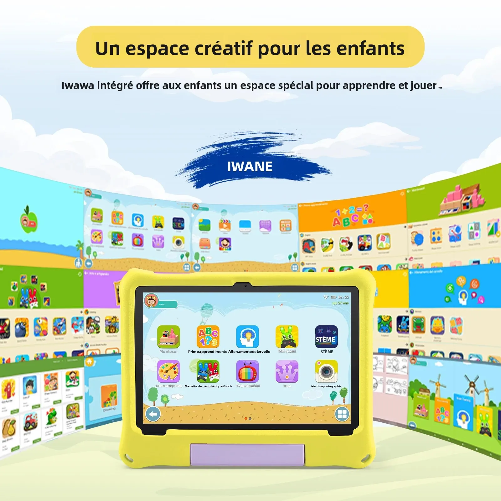Paianry 10.1 Inch Kids Android 15 8GB (4+4GB) RAM 64GB ROM 5000mAh Oca-core Wifi Kinderspeelgoed Educatief_voghion.com
