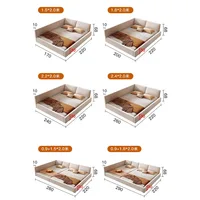 Chambre à coucher lit esthétique moderne luxe cadre Rail lit multifonctionnel King Size tête de lit Camarotes Para dortoir meubles 6