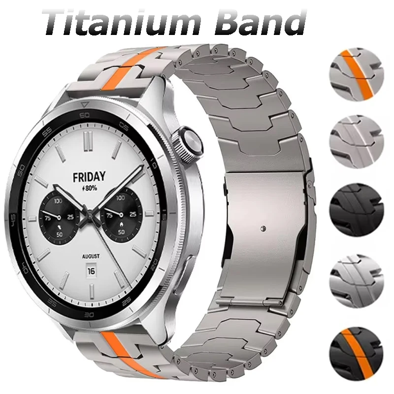 Luxury 22MM Titanium Metal Watch Strap Bracelet