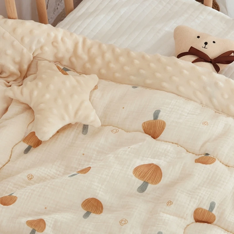 Baby Swaddles Blanket Autumn Winter Wrap Towel for Infant Boys Girls Breathable Double-Side Newborn Cosy Bedding Stuff Wrap Quil