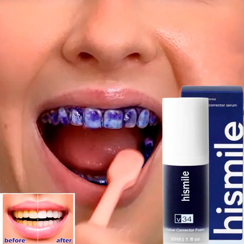 

Hismile Tooth Cleansing Purple Corrector Teeth Toothpaste Effective Whitening Teeth Mousse Oral Cleaning Whitening Toothpaste