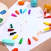 8 Pcs Stackable Crayons Stacking Buildable Crayons Colorful Stackable Crayons Party Favors DIY Rainbow Pencils, 12 Colors 3