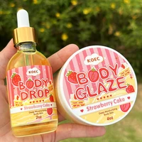 BODY BUTTER Strawberry Cake Body Lotion Body Oil Japanese Skincare Moisturizing Nourishing Body Lotion Peach Coconut Massage Oil 1