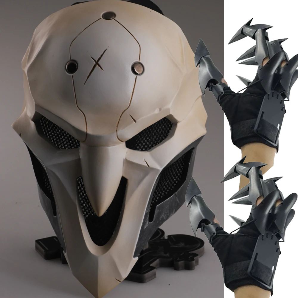 

Game OVERWATCH2 Cosplay Reaper Cos Mask Anime Character Flexible Claws With movable Joints Props Accessories Halloween Carnival