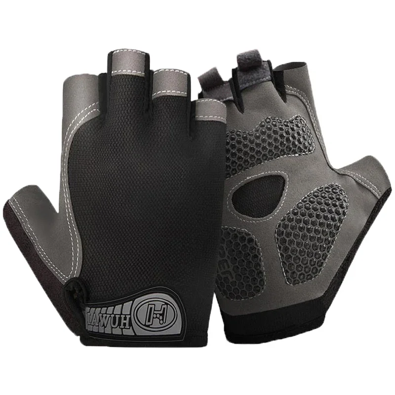Non-slip Anti Half Finger Gloves Motorcycle Gloves elastic Shock Fitness Cycling Breathable Men Women Half Finger Gloves Bicycle 6