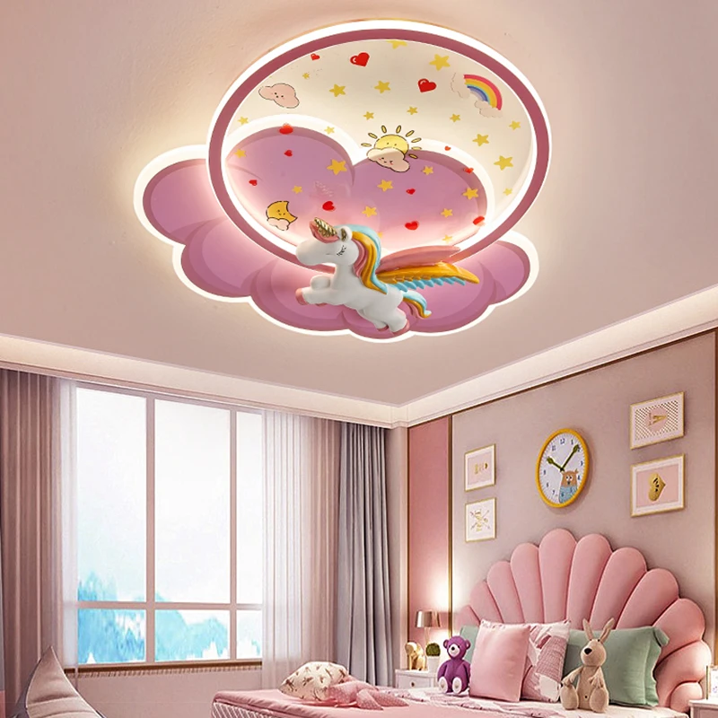 Modern Ceiling Lights Blue Pink ballon Baby Children Kids Room Bedroom  Girls Boys Led Ceiling Lamp