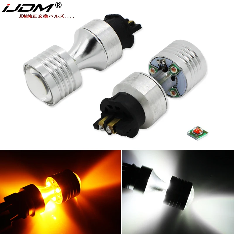 

2 шт. янтарные лампы без ошибок PWY24W PW24W XP-E светодиодный для Audi A3 A4 A5 Q3 VW MK7 Golf CC передние сигнальные огни, DRL лампы