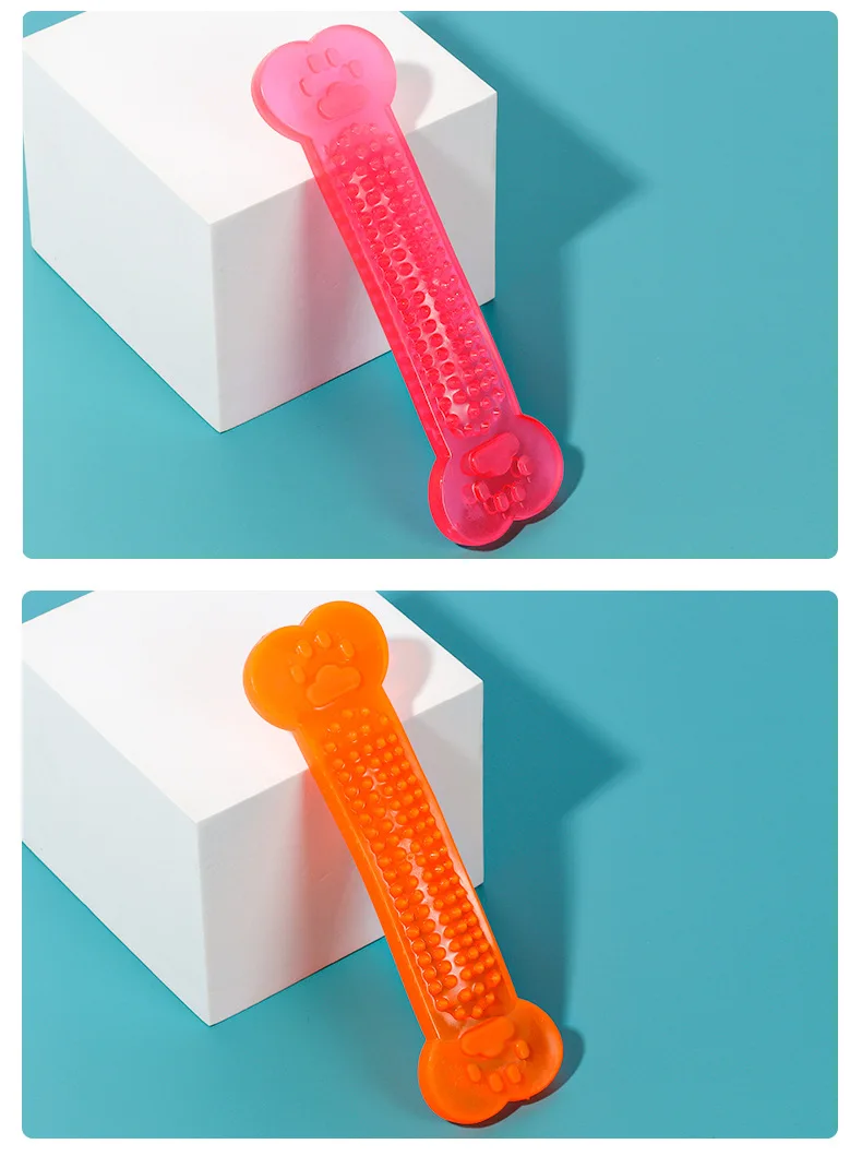 Hot Sale Pet Dog Chew Toys Rubber Bone Toy Aggressive Chewers Dog Toothbrush Doggy Puppy Dental Care For Dog Pet Accessories