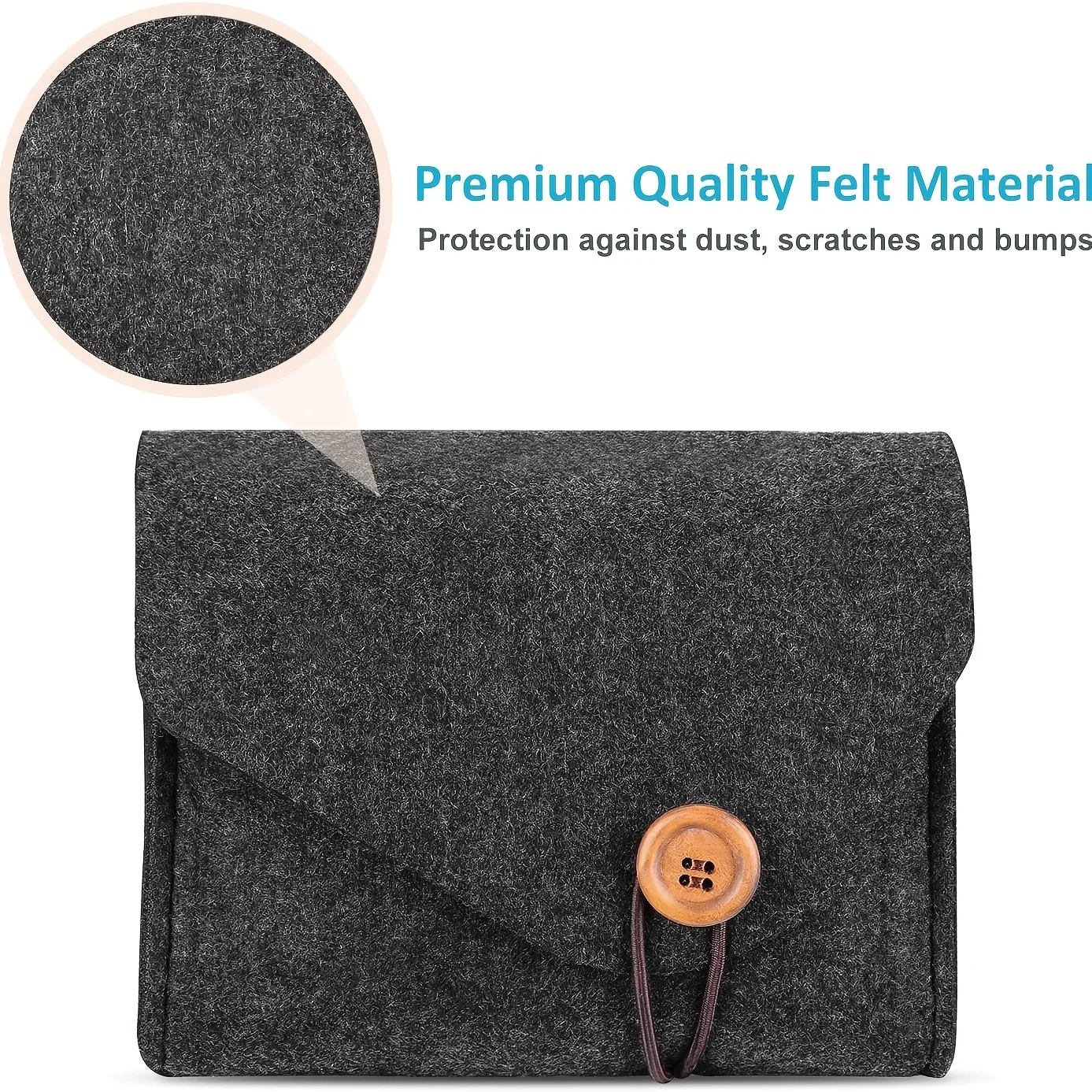Data Cable Storage Bag Mini Felt Multifunction Travel Organizer For Key Coin Charger Pouch Watch Strap