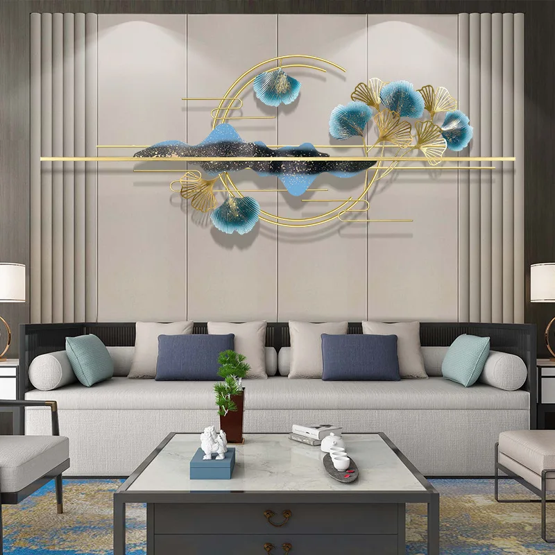 

Landscape Wall Decoration Living Room Sofa Background Wall Decoration Wall Hanging Wall Ginkgo Leaf Decoration Pendant