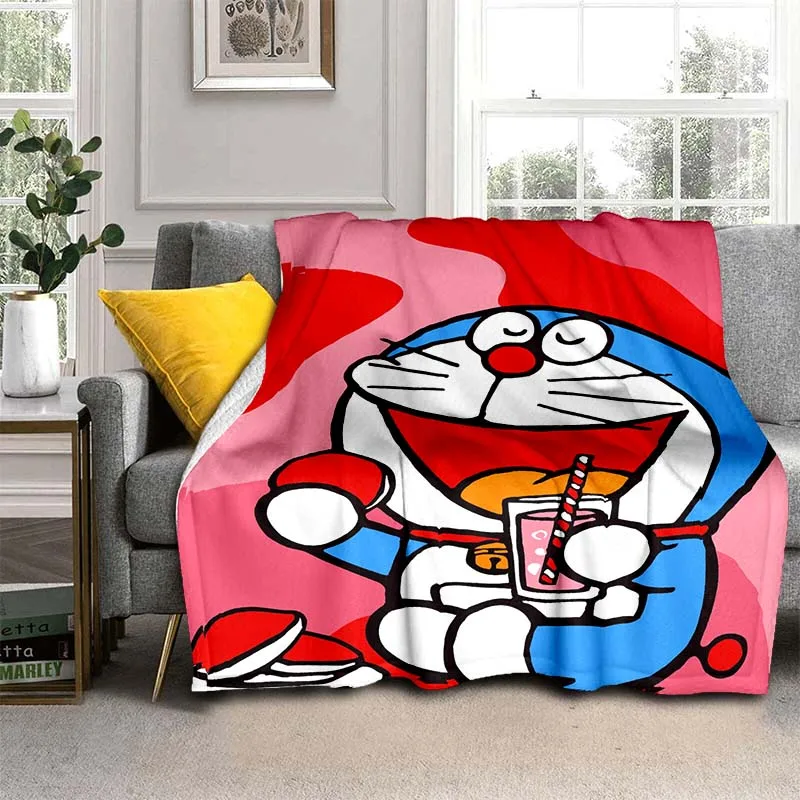 BluecatPrintedthinblanketAntiPillingFlannelblanketforsummer