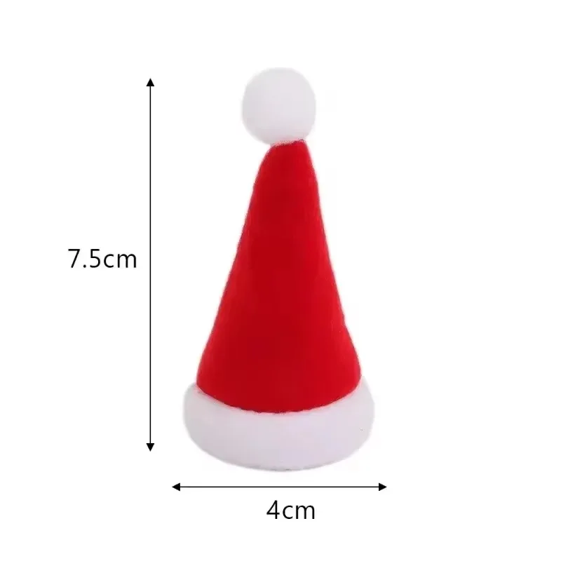 Velvet Mini Santa Hats Wine Bottle Covers Christmas Tableware Holder Lollipop Caps Bottles Bags Xmas Home Party Decor