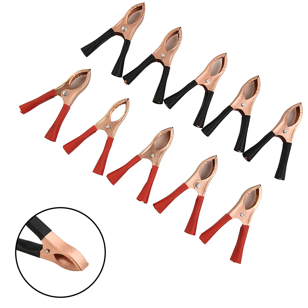 Alligator Clips 2/10/20pcs 30A 70mm Car Alligator Clips Connector Battery Test Lead Clips Insulated Alligator Clamp Connector