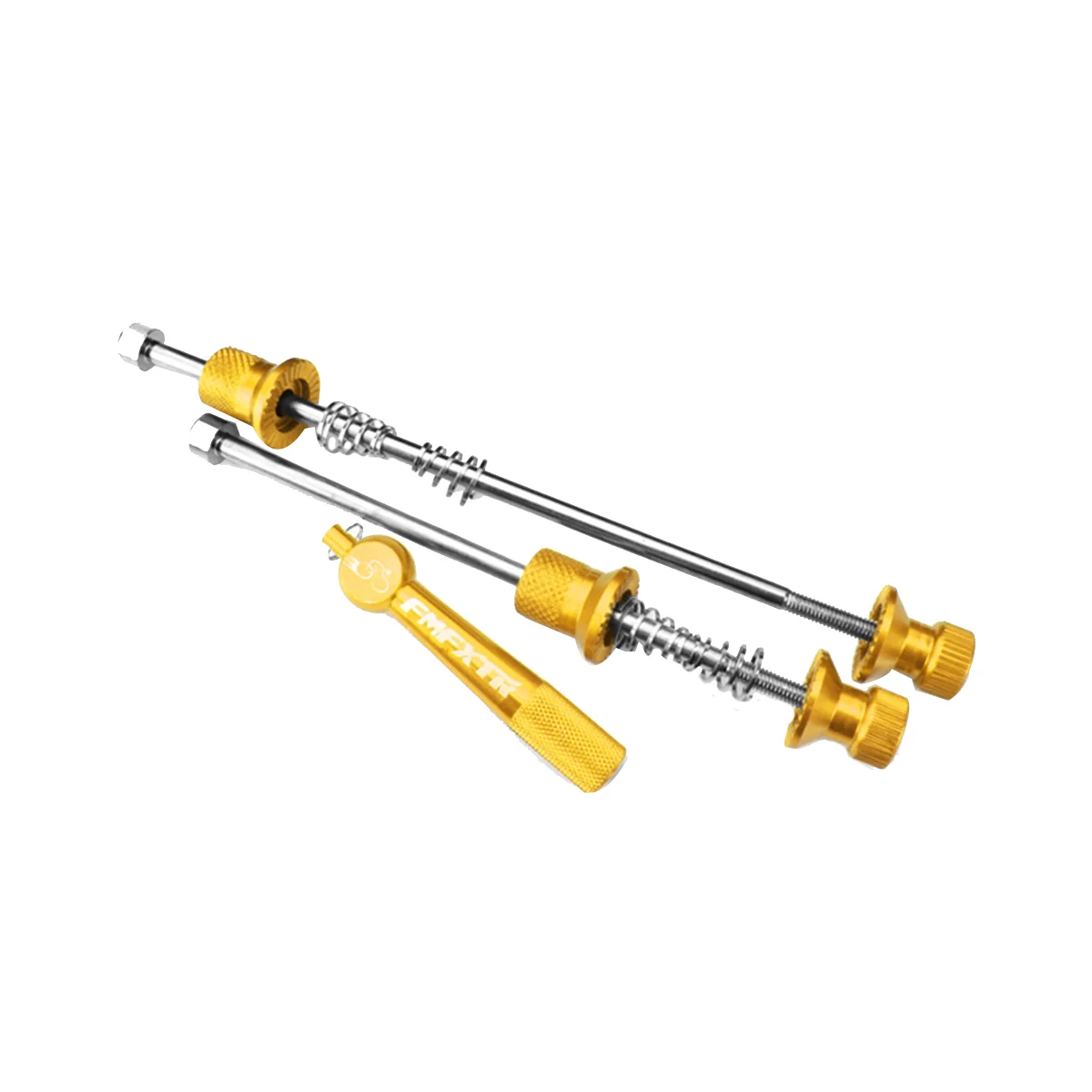 

FMFXTR Bicycle Wheels Locking Security Quick Release Post Ultralight Anti Theft Skewers Mountain Road Bike Accessories Golden