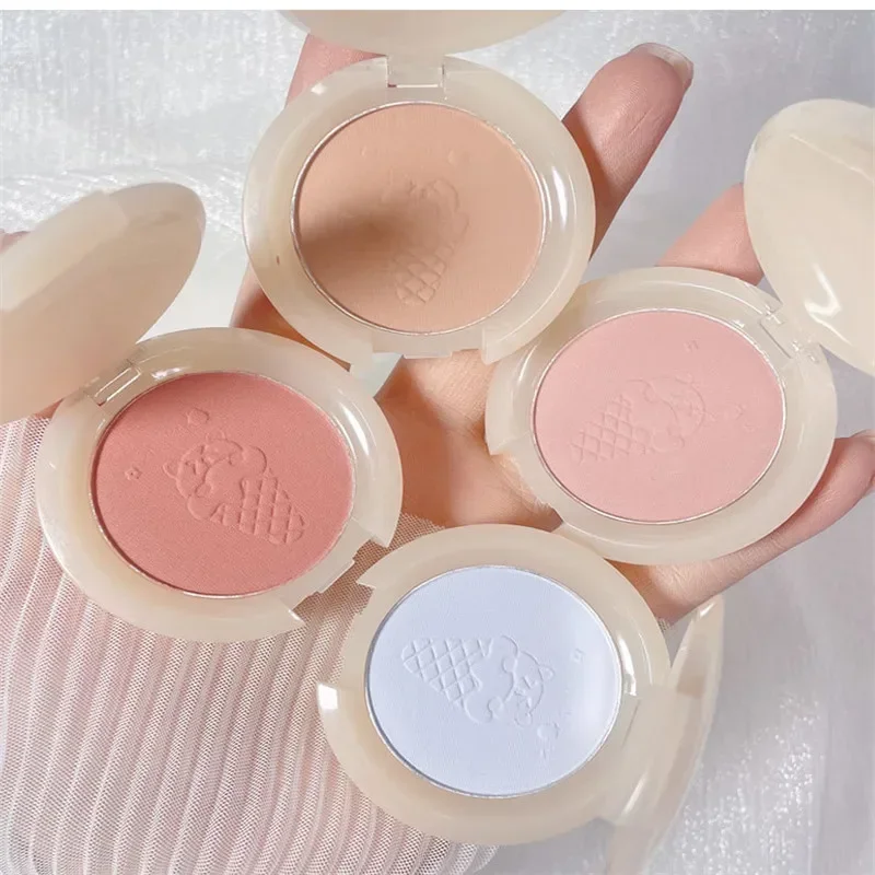 Monochrome Blush Face Mineral Pigment Peach Orange Nude Pink Blue Matte Natural Blush Contour Shadow Cheek Blusher Cosmetic 4