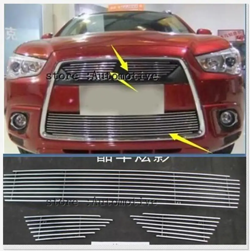 

2010-2012 for Mitsubishi ASX stainless steel Front Grille Around Trim Racing Grills Trim