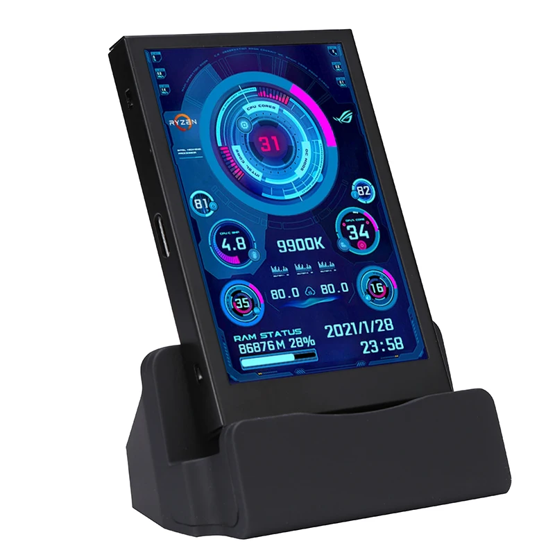 ��ǻ�� CPU GPU RAM HDD �����, USB CŸ�� ���÷���, AIDA64 + CŸ�� ��ũ��, 3.5 ��ġ IPS ���� ȭ��, ����ǰ