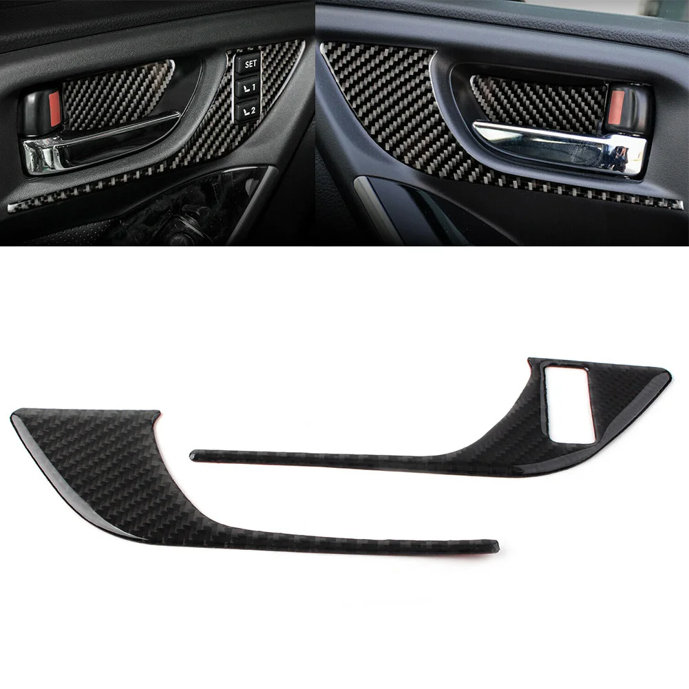 

Внутренние ручки передней двери из углеродного волокна, накладка, наклейка на автомобиль, декоративная для Subaru Forester 2013, 2014, 2015, 2016, 2017, 2018